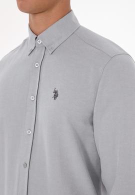 Erkek Gri Uzun Kollu Gömlek - 50316644005