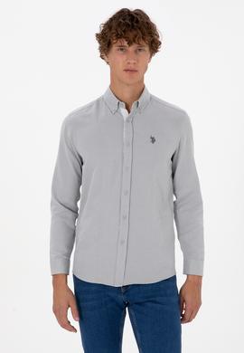 Erkek Gri Uzun Kollu Gömlek - 50316644005