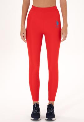 Kadın Kırmızı Yüksel Bel Spor Tayt - 50284055028