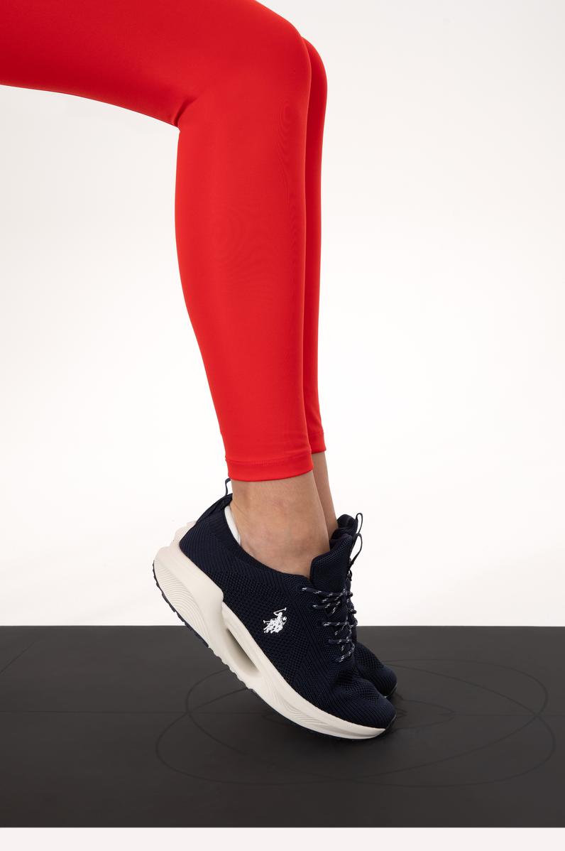 Kadın Kırmızı Yüksel Bel Spor Tayt