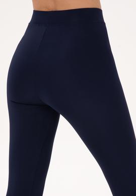 Kadın Lacivert Yüksek Bel Capri Spor Tayt - 50284265003