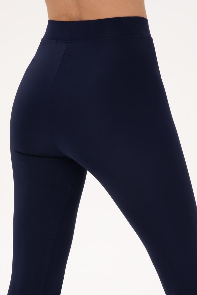 Kadın Lacivert Yüksek Bel Capri Spor Tayt - 50284265003