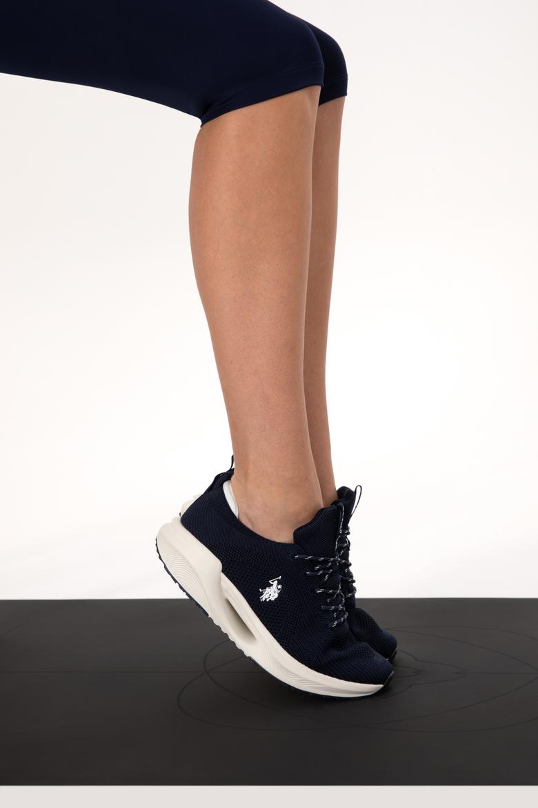 Kadın Lacivert Yüksek Bel Capri Spor Tayt - 50284265003