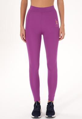 Kadın Mor Yüksek Bel Spor Tayt - 50284055011