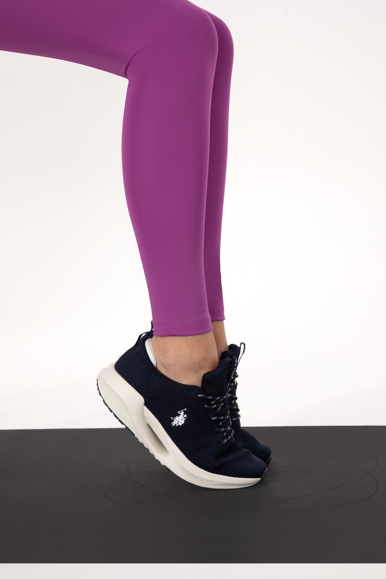 Kadın Mor Yüksek Bel Spor Tayt - 50284055011