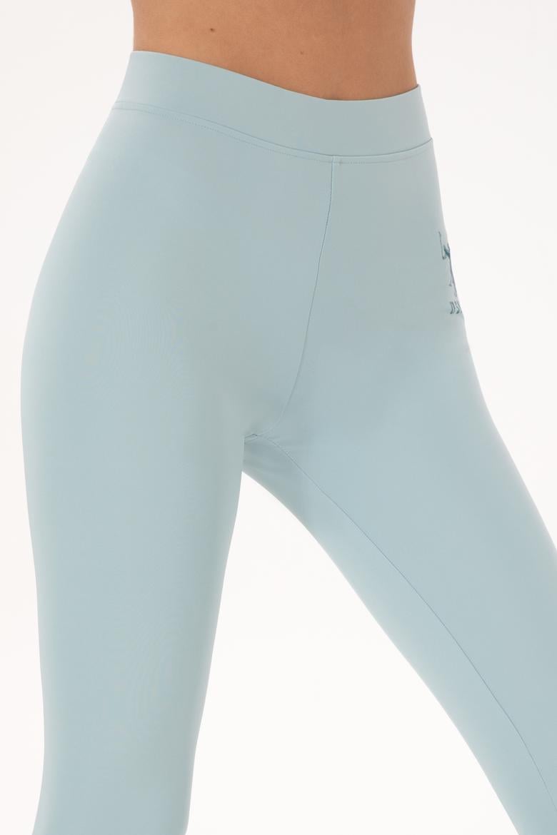 Kadın Su Yeşili Yüksek Bel Spor Tayt - 50284055019