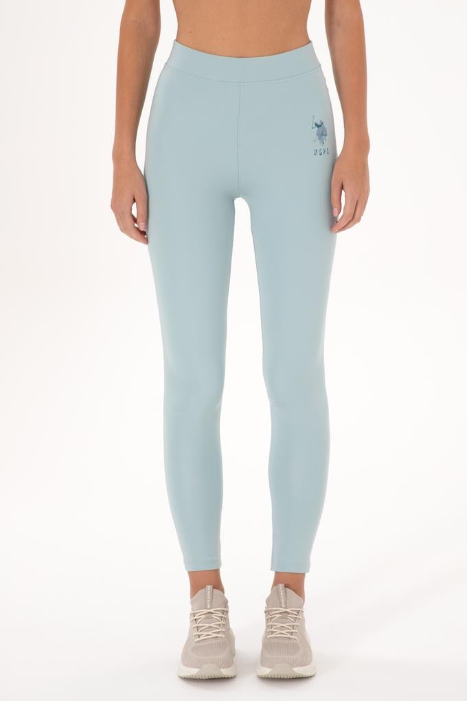 Kadın Su Yeşili Yüksek Bel Spor Tayt