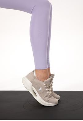 Kadın Lila Yüksek Bel Spor Tayt - 50291434053