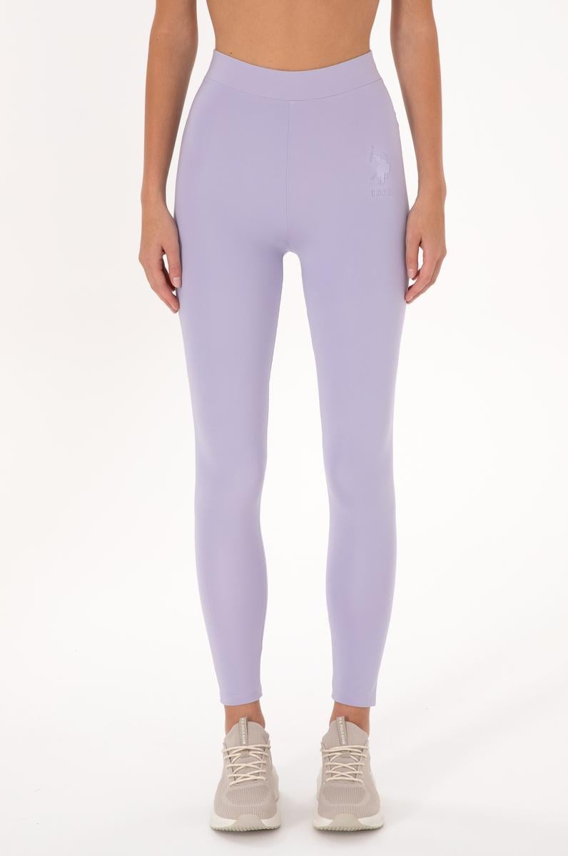 Kadın Lila Yüksek Bel Spor Tayt