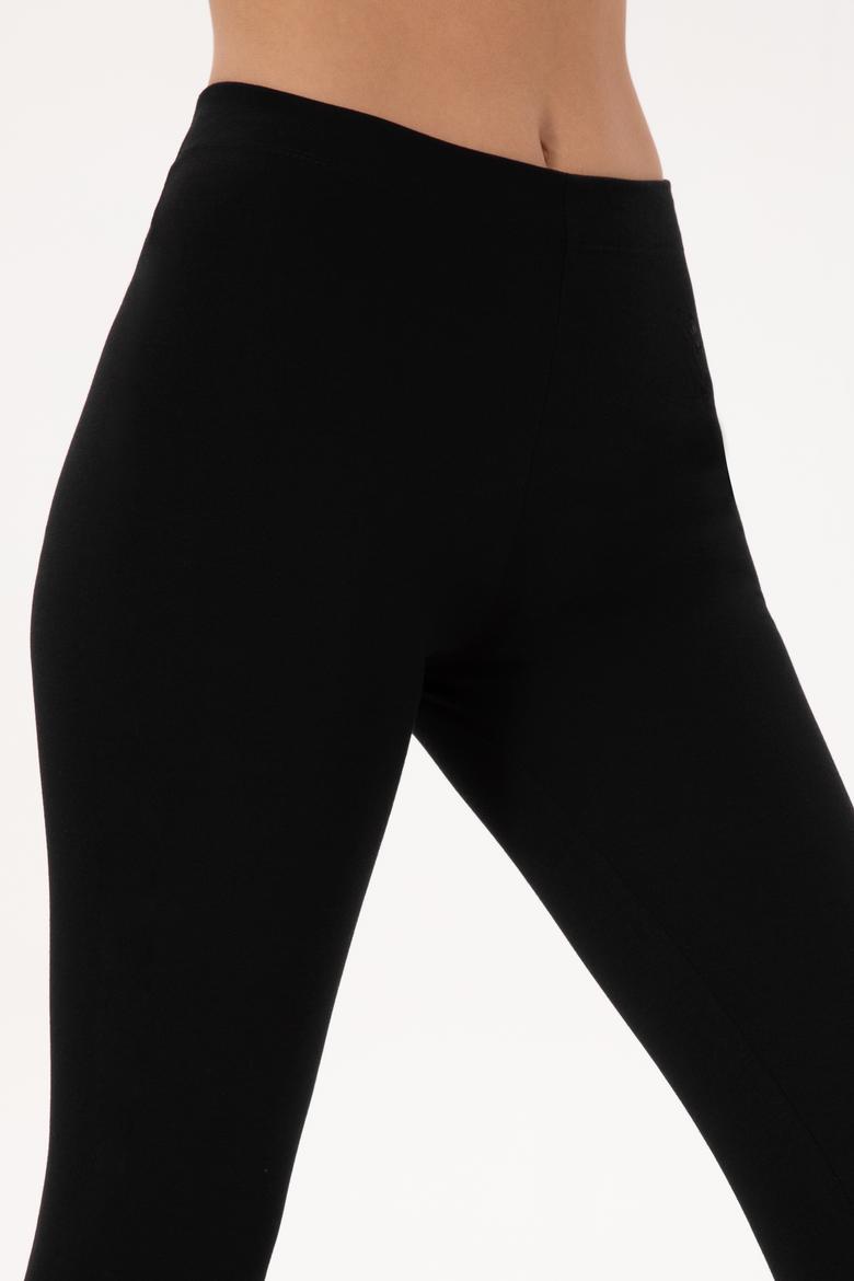 Kadın Siyah Yüksek Bel Toparlayıcı Günlük Tayt - 50296888009