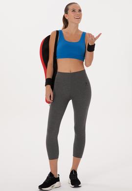 Kadın Antrasit Melanj Yüksek Bel Toparlayıcı Günlük Tayt - 50296888023