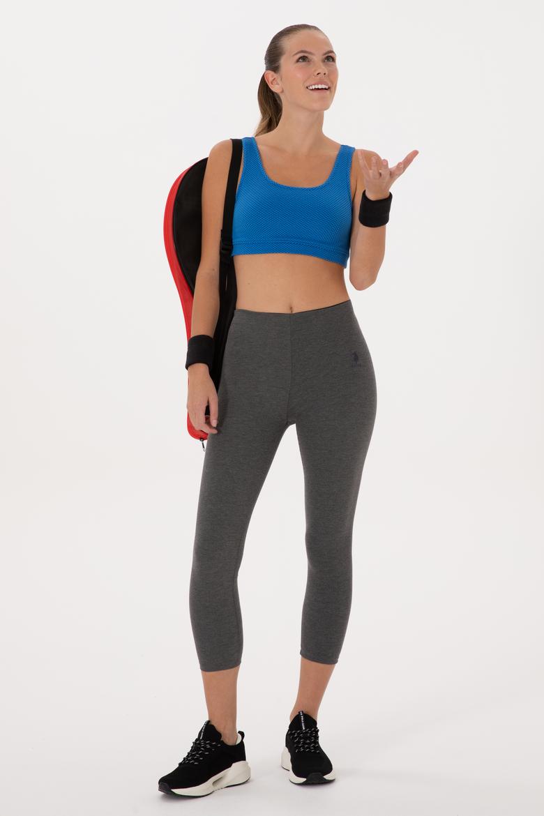 Kadın Antrasit Melanj Yüksek Bel Toparlayıcı Günlük Tayt - 50296888023