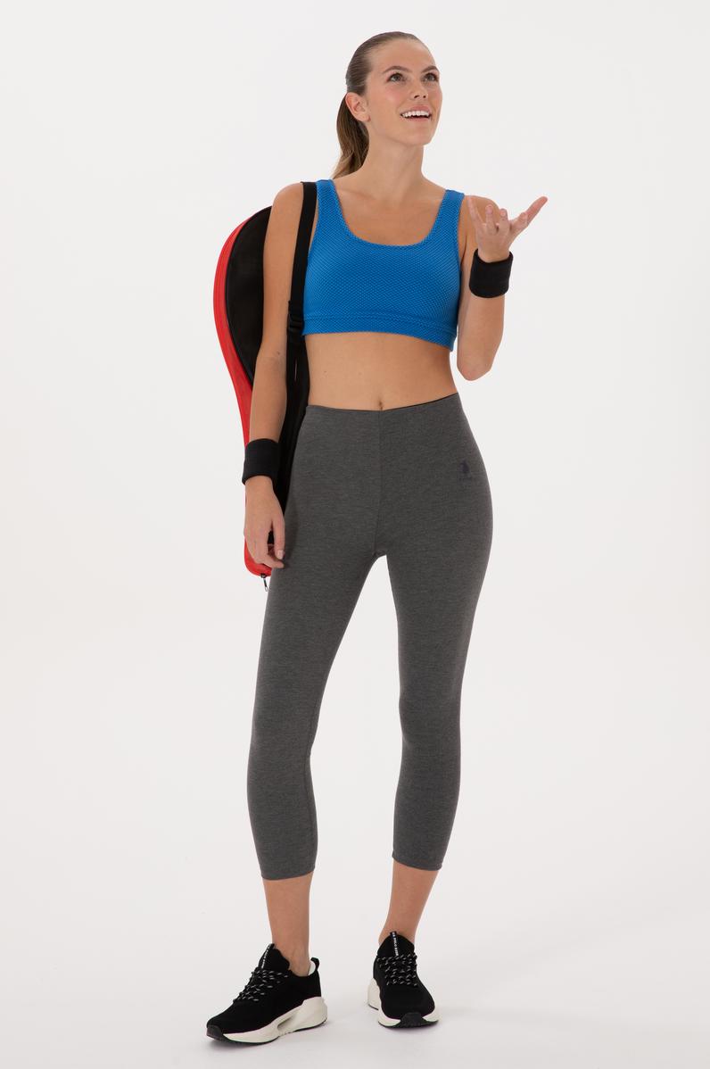 Kadın Antrasit Melanj Yüksek Bel Toparlayıcı Günlük Tayt