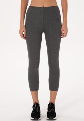 Kadın Antrasit Melanj Yüksek Bel Toparlayıcı Günlük Tayt - 50296888023