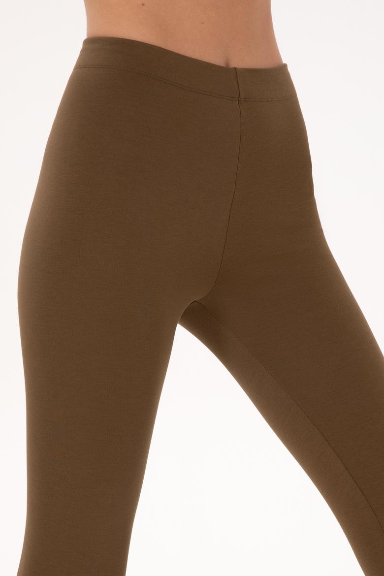 Kadın Haki Melanj Yüksek Bel Toparlayıcı Günlük Tayt - 50296888034