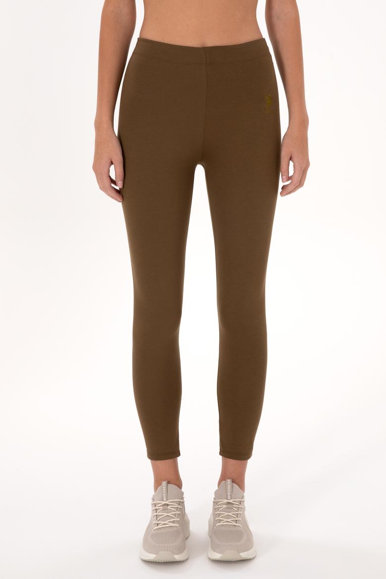 Kadın Haki Melanj Yüksek Bel Toparlayıcı Günlük Tayt