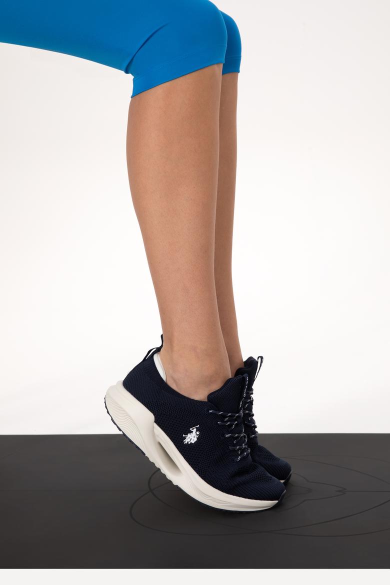 Kadın Saks Mavisi Yüksek Bel Capri Spor Tayt - 50284265016