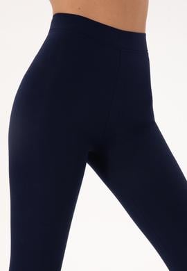 Kadın Lacivert Yüksek Bel Capri Spor Tayt - 50300687003