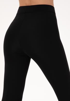 Kadın Siyah Yüksek Bel Tül Detaylı Spor Tayt - 50300689033