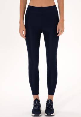 Kadın Lacivert Yüksek Bel Spor Tayt - 50312978005
