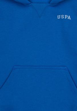 Erkek Çocuk Koyu Mavi Basic Kapüşonlu Şardonlu Sweatshirt - 50313808217