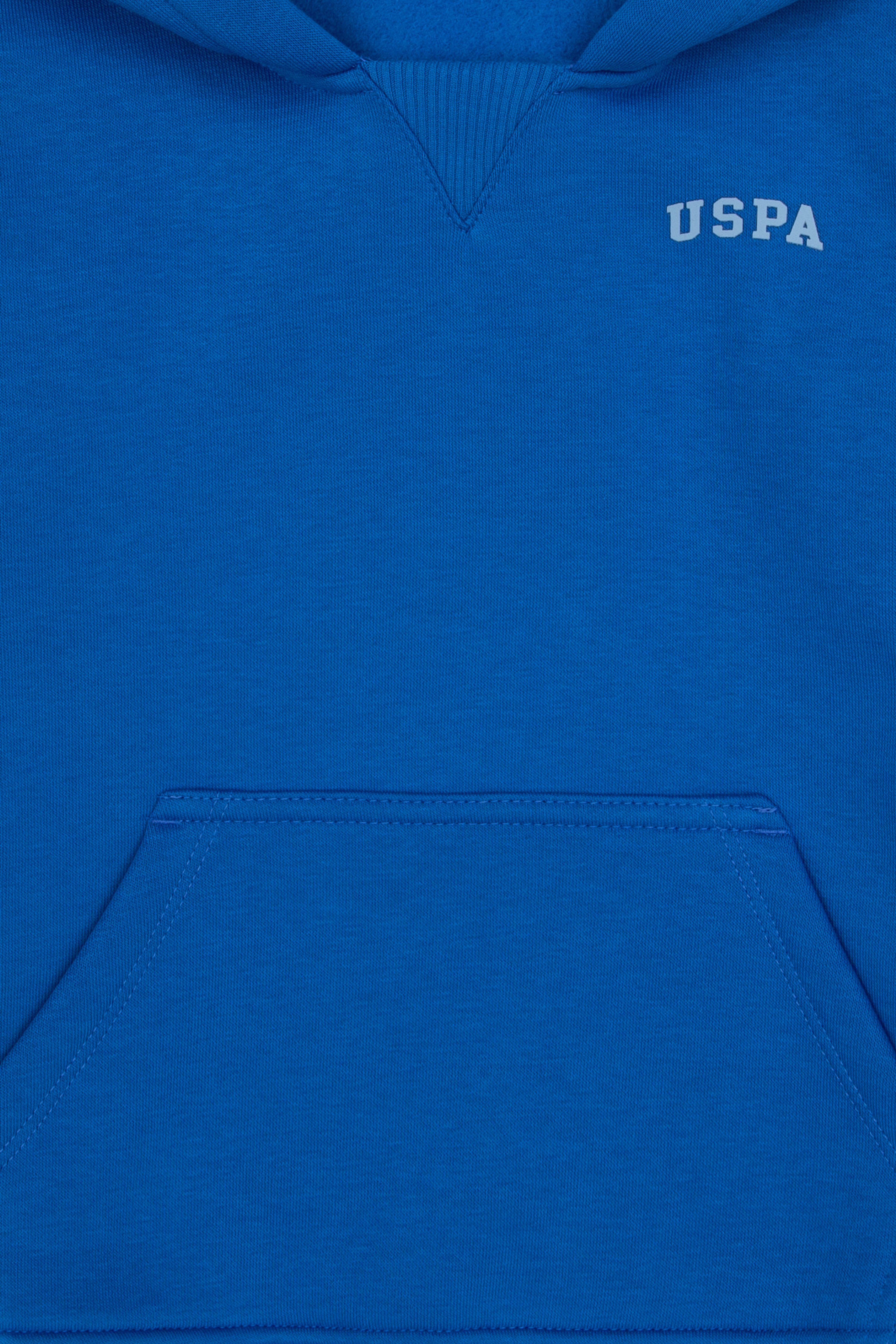 Erkek Çocuk Koyu Mavi Basic Kapüşonlu Şardonlu Sweatshirt - Image 4
