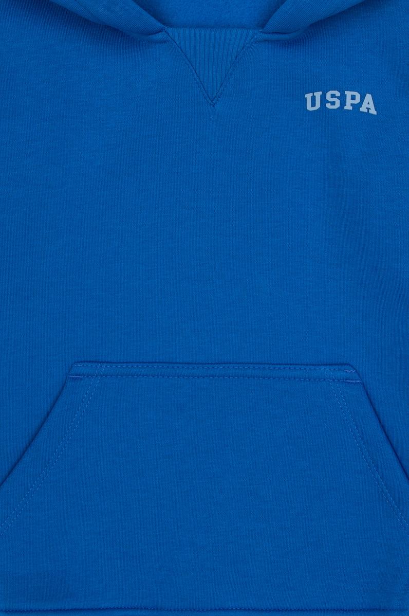 Erkek Çocuk Koyu Mavi Basic Kapüşonlu Sweatshirt