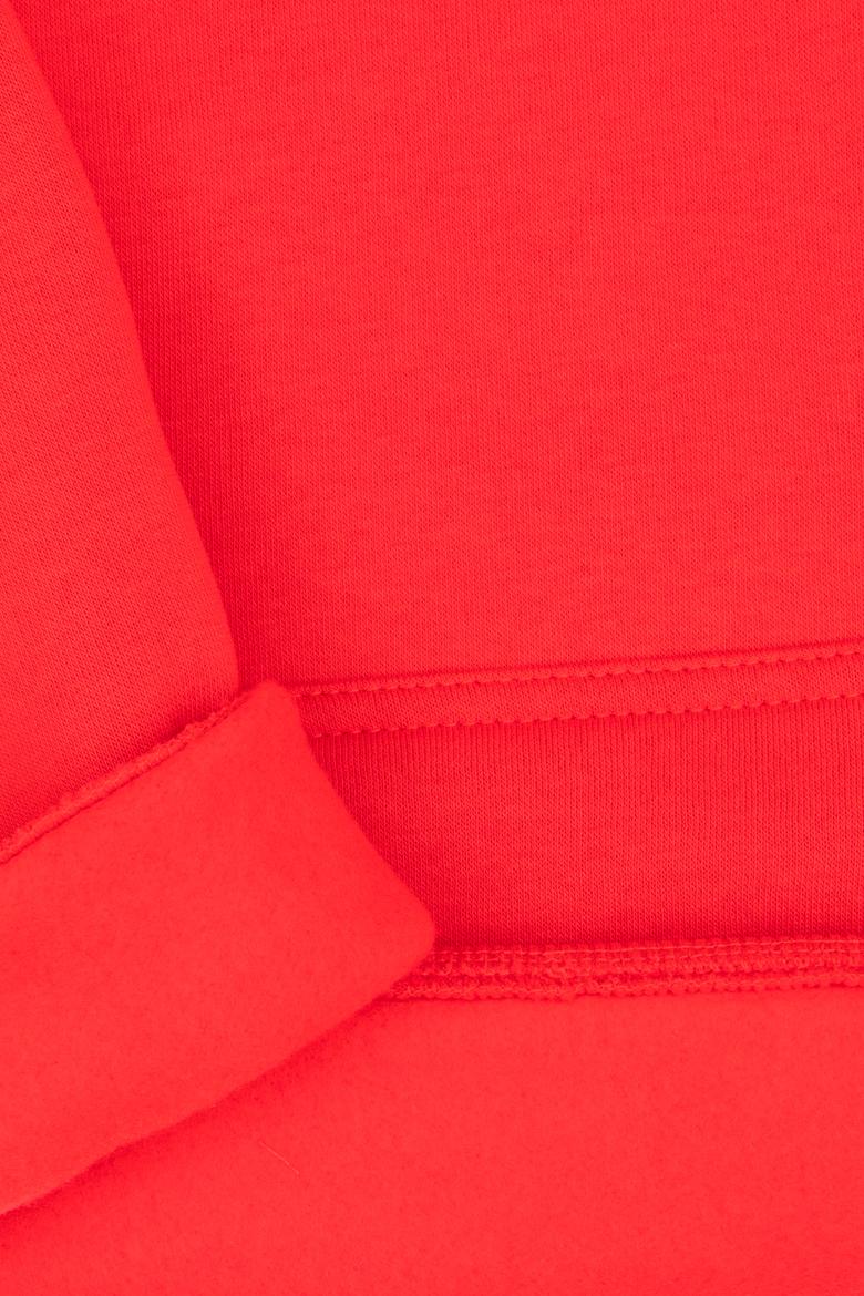 Erkek Çocuk Kırmızı Basic Kapüşonlu Şardonlu Sweatshirt - 50313808178