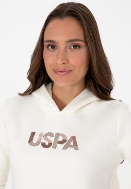 Kadın Krem Kapüşonlu Basic Sweatshirt - 50307711052