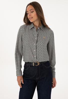 Kadın Taş Uzun Kollu Gömlek - 50316424019
