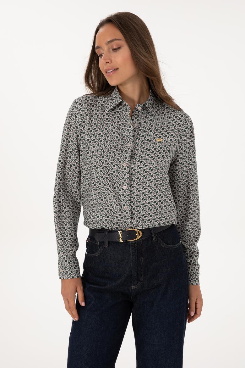 Kadın Taş Uzun Kollu Gömlek - 50316424019