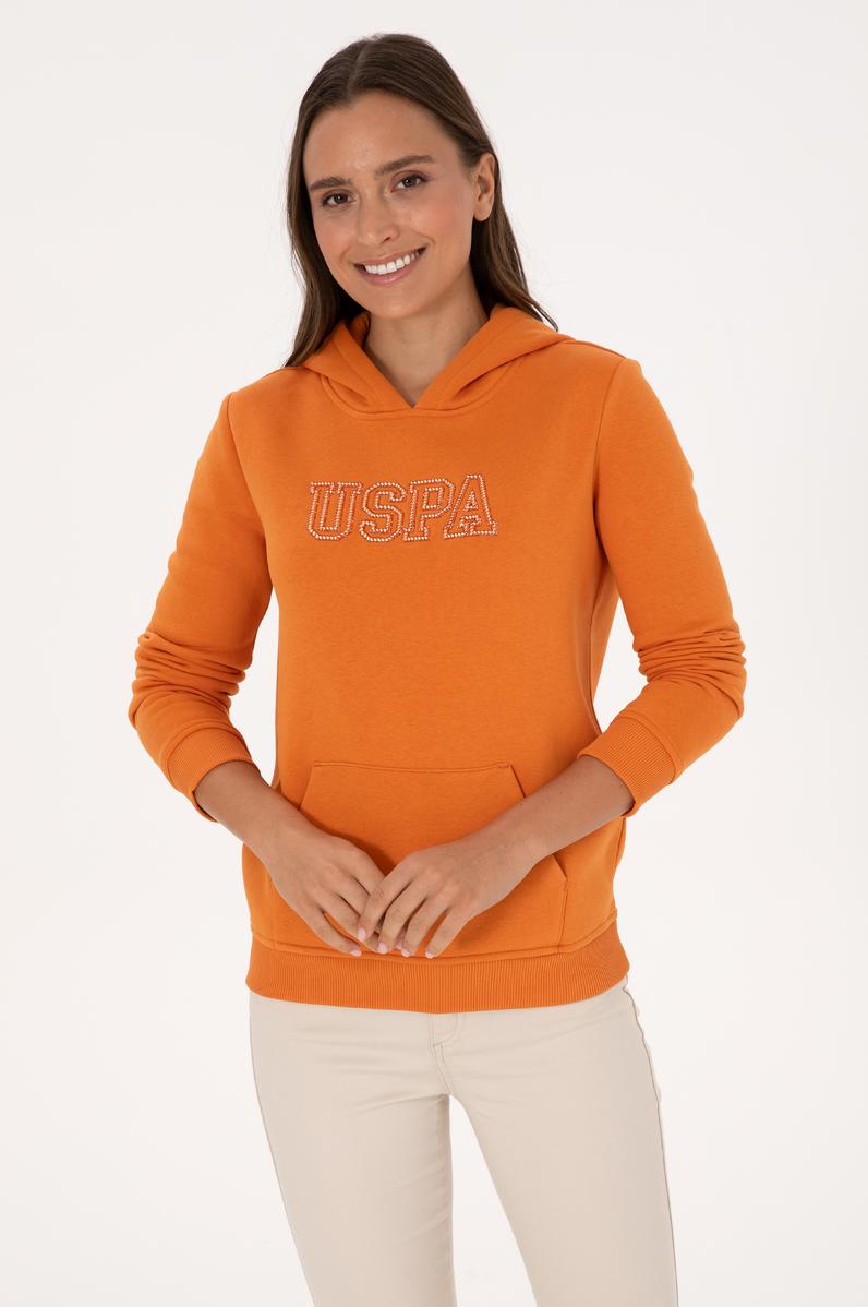 Kadın Bakır Şardonlu Kapüşonlu Basic Sweatshirt