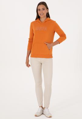 Kadın Bakır Şardonlu Kapüşonlu Basic Sweatshirt - 50313566078