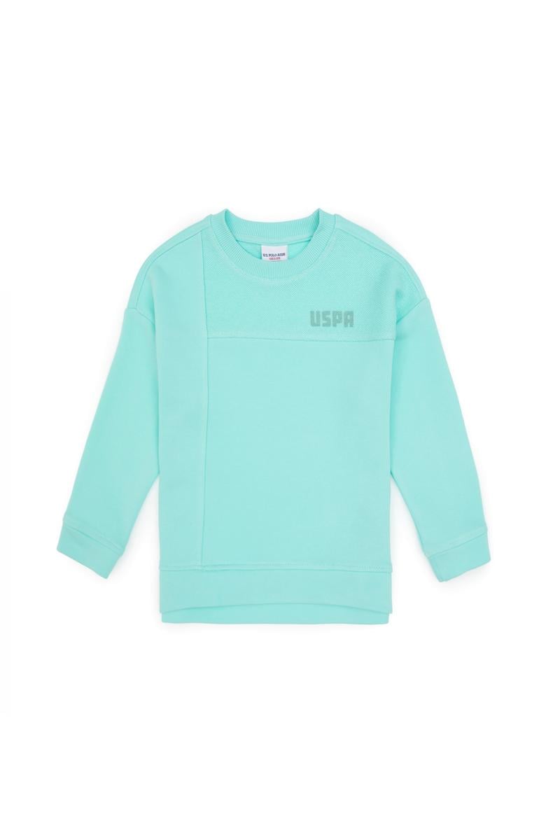 Kız Çocuk Mint Bisiklet Yaka Sweatshirt - 50317991037