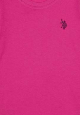 Kız Çocuk Pembe Bisiklet Yaka Basic Sweatshirt - 50317908011