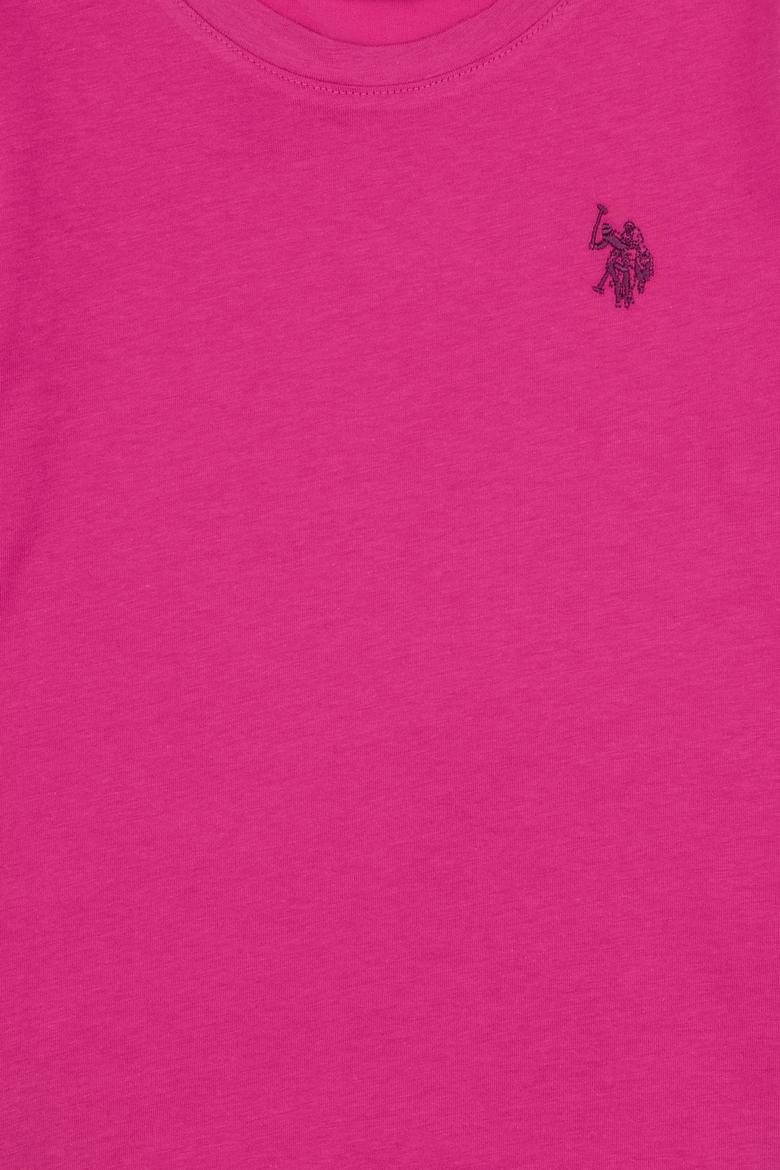 Kız Çocuk Pembe Bisiklet Yaka Basic Sweatshirt - 50317908011