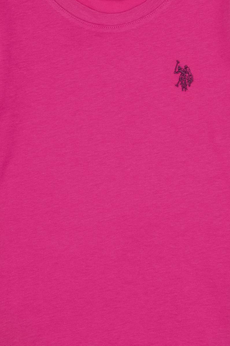 Kız Çocuk Pembe Bisiklet Yaka Basic Sweatshirt