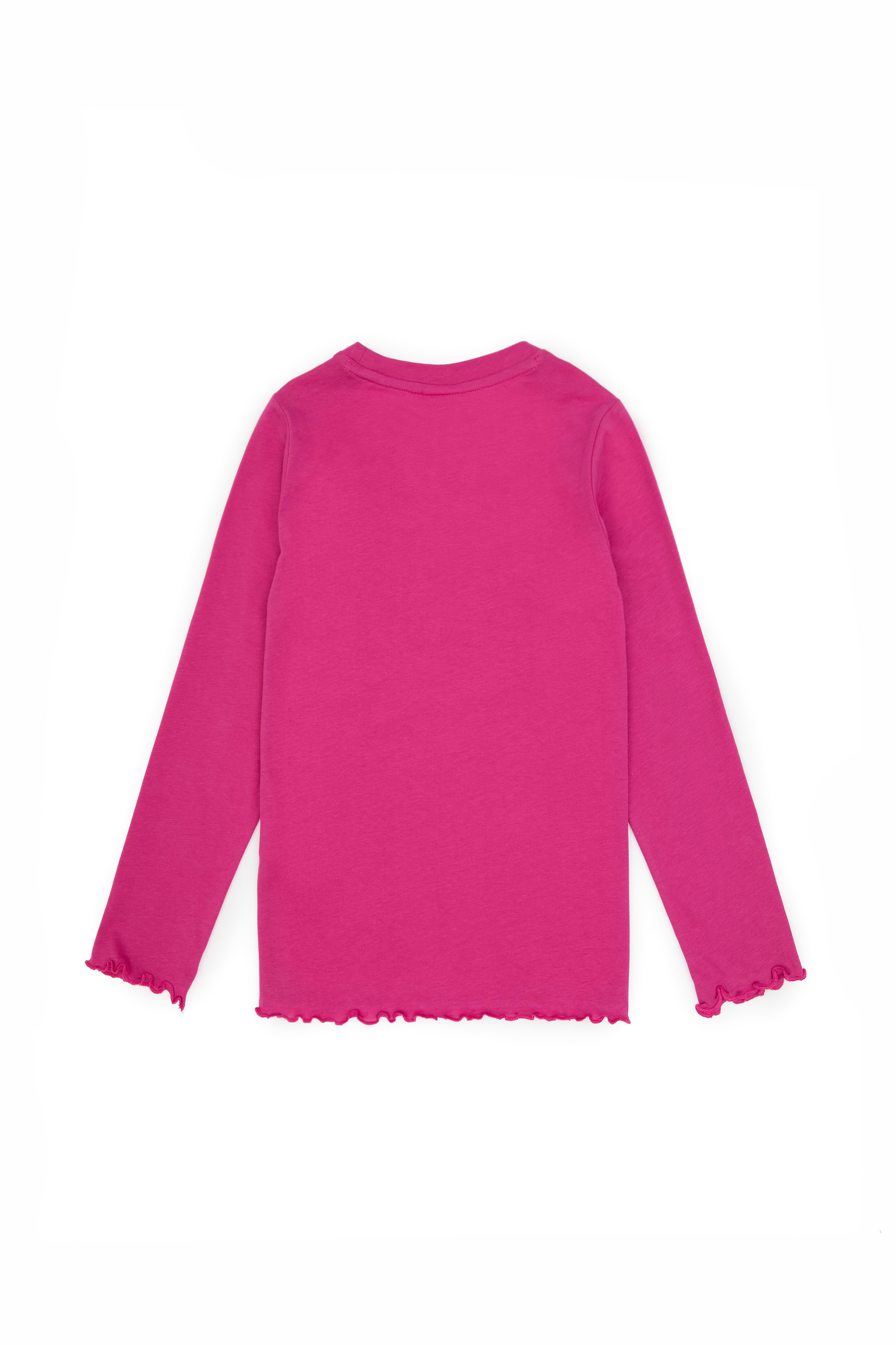 Kız Çocuk Pembe Bisiklet Yaka Basic Sweatshirt