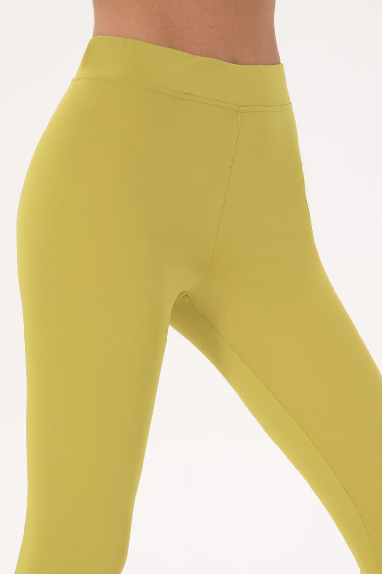 Kadın Fıstık Yeşili Yüksel Bel Spor Tayt - 50272295013