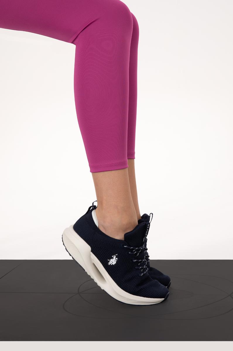 Kadın Menekşe Yüksel Bel Spor Tayt