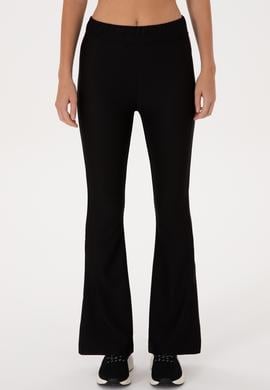 Kadın Siyah İspanyol Paça Tayt - 50297274007