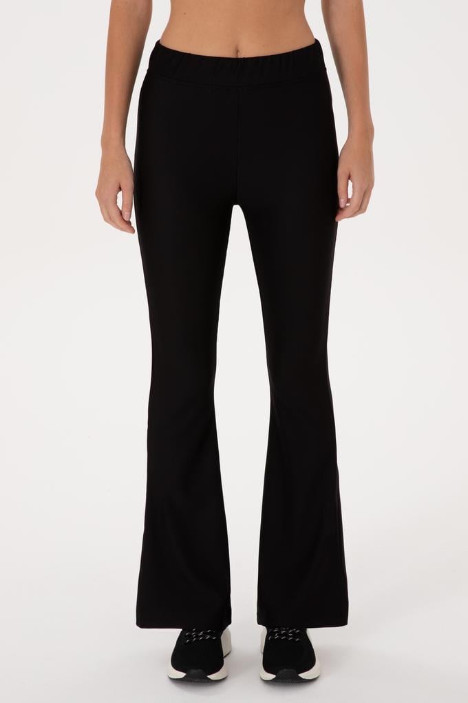 Kadın Siyah İspanyol Paça Tayt