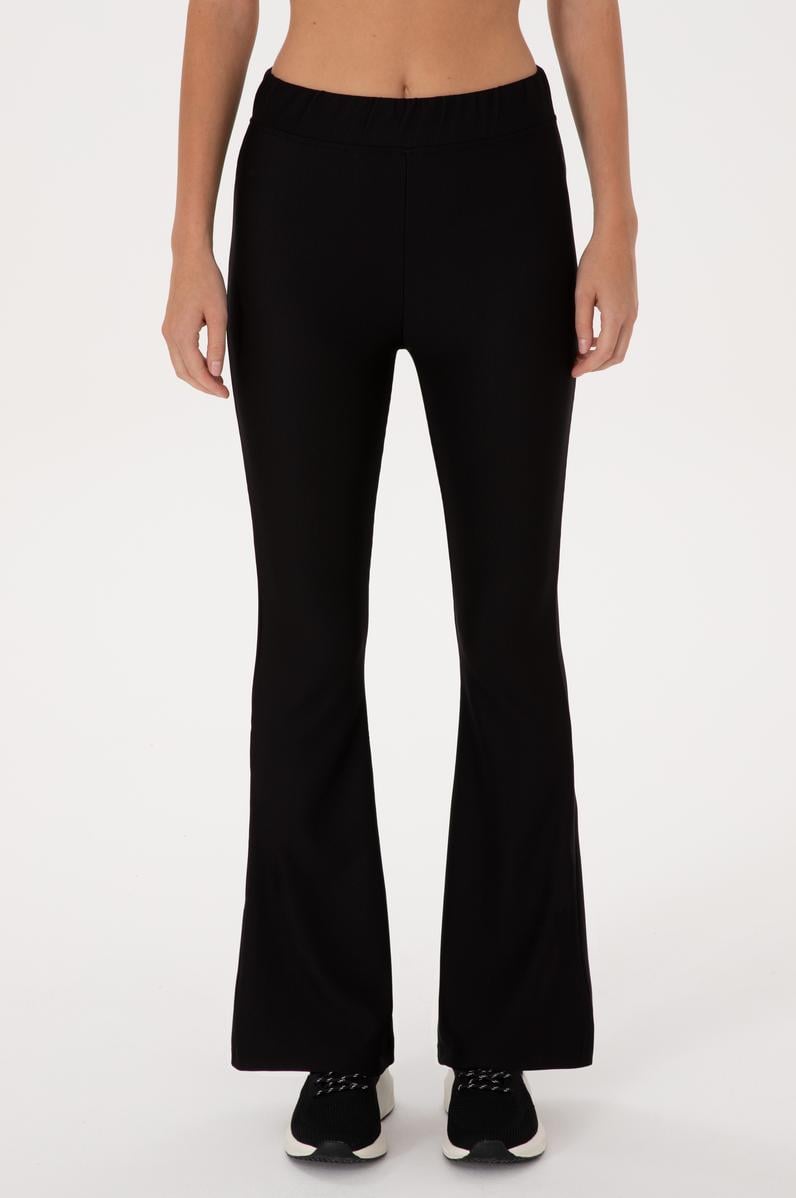 Kadın Siyah İspanyol Paça Tayt