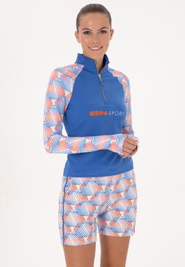 Kadın İndigo Fermuarlı Dik Yaka Sweatshirt - 50300732013