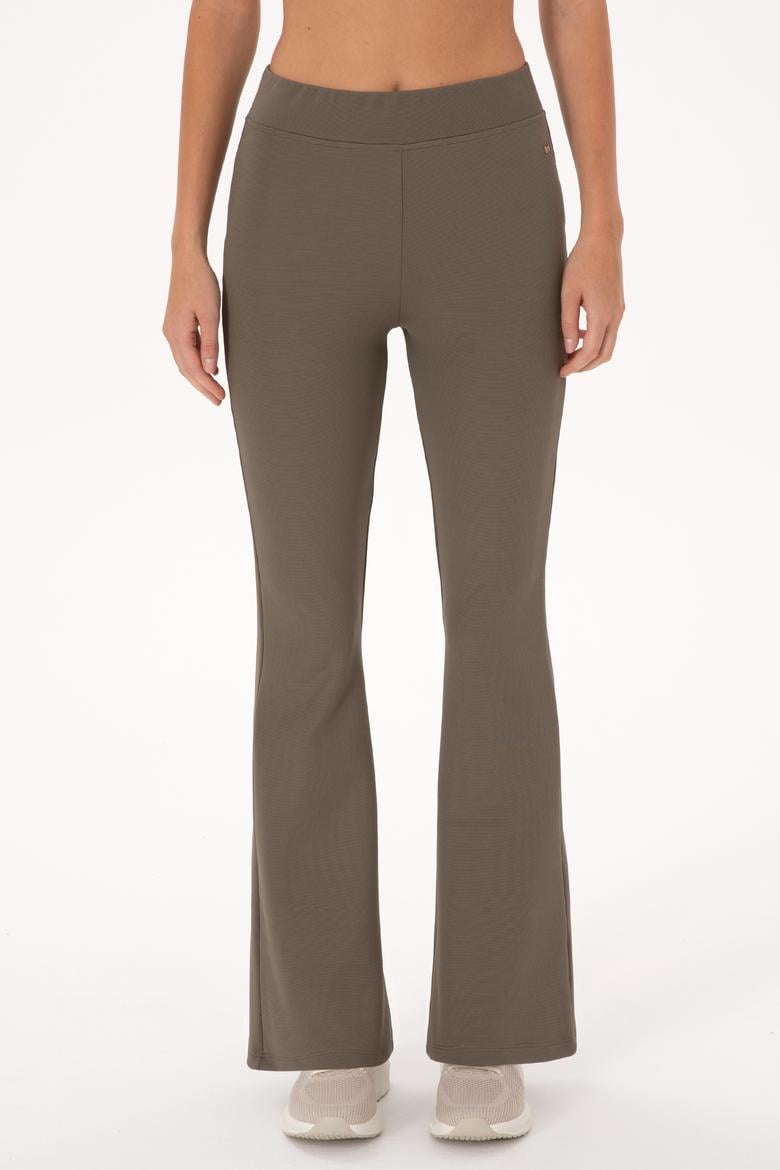 Kadın Vizon Yüksek Bel İspanyol Paça Tayt