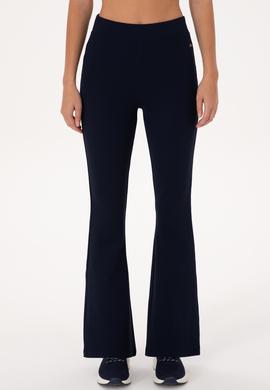 Kadın Lacivert Yüksek Bel İspanyol Paça Tayt - 50305855035