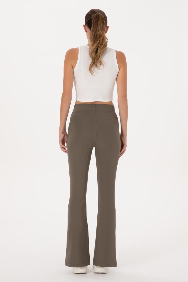 Kadın Vizon Yüksek Bel İspanyol Paça Tayt - 50305855062