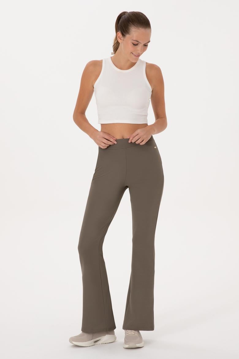 Kadın Vizon Yüksek Bel İspanyol Paça Tayt - 50305855062