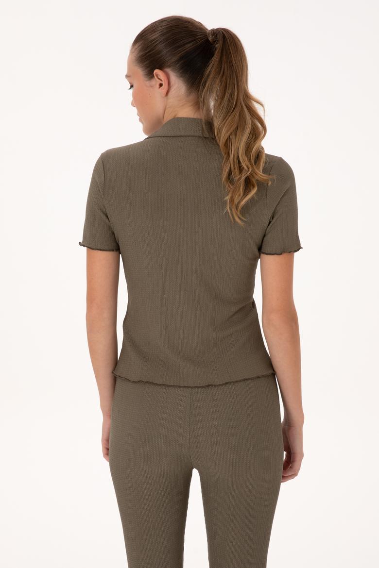 Kadın Vizon Örme Gömlek - 50299926021