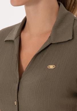 Kadın Vizon Örme Gömlek - 50299926021